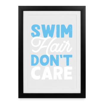 Swimming Water Sports Float Gifts - Framed poster (27 × 37 cm) - black - Front