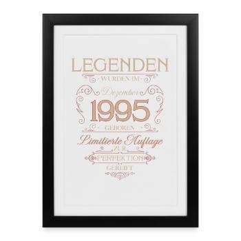 30e anniversaire Légende Décembre 1995 - Affiche encadrée (27 × 37 cm) - noir - Devant
