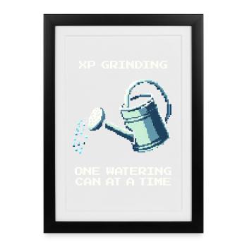Broyage XP | Entretien des plantes Nivellement - Affiche encadrée (27 × 37 cm) - noir - Devant