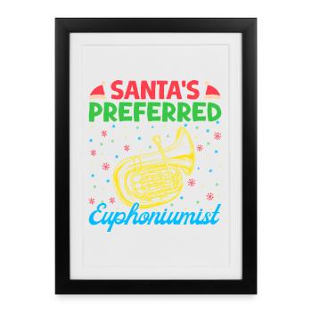 Euphonium Santa ́s Fanfare baryton préférée - Affiche encadrée (27 × 37 cm) - noir - Devant
