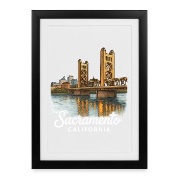 Sacramento, California - Framed poster (27 × 37 cm) - black - Front