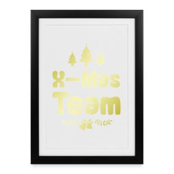 L’équipe X-Mas - Affiche encadrée (27 × 37 cm) - noir - Devant