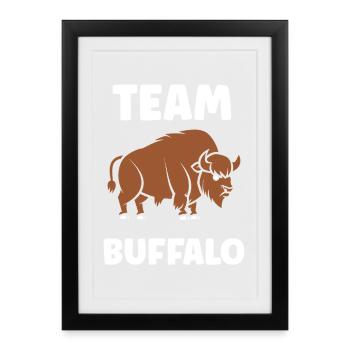 bison - Framed poster (27 × 37 cm) - black - Front