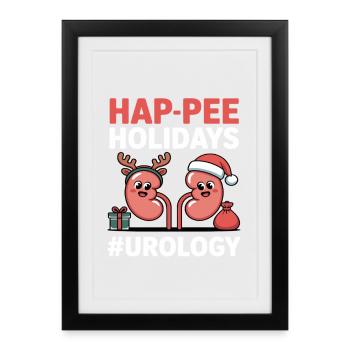 Urologie Krankenschwester Nephrologie Urologe Krankenpflege - Gerahmtes Poster (27 × 37 cm) - Schwarz - Vorne