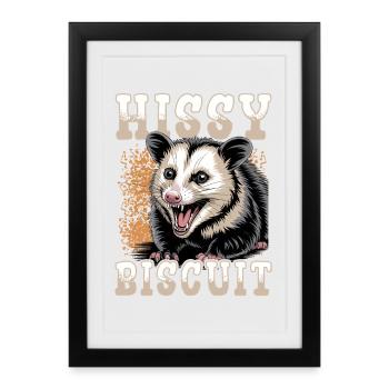 Funny Opossum - Framed poster (27 × 37 cm) - black - Front
