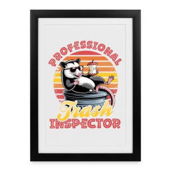 Funny Opossum - Framed poster (27 × 37 cm) - black - Front