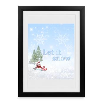 Let It Snow – Magical Winter | Christmas Wonderl - Framed poster (27 × 37 cm) - black - Front