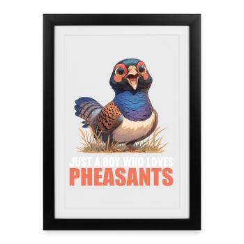 Faisans Faisan - Affiche encadrée (27 × 37 cm) - noir - Devant