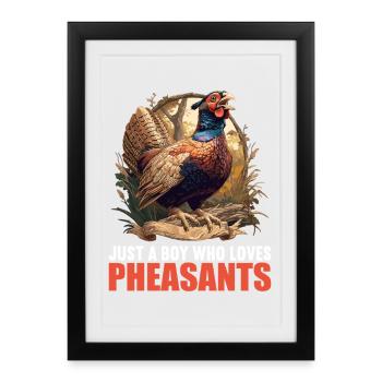 Faisans Faisan - Affiche encadrée (27 × 37 cm) - noir - Devant