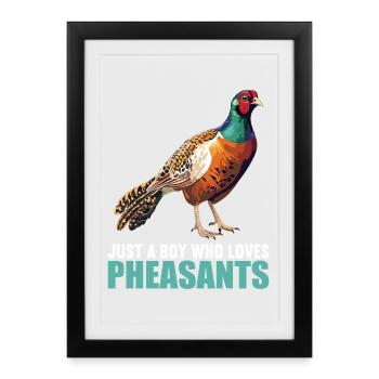 Faisans Faisan - Affiche encadrée (27 × 37 cm) - noir - Devant