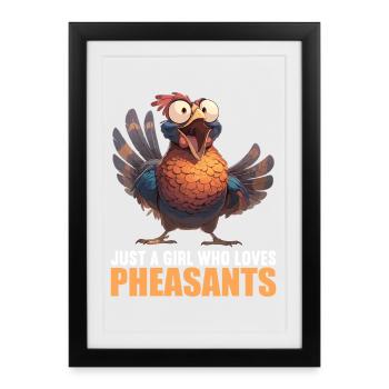 Faisans Faisan - Affiche encadrée (27 × 37 cm) - noir - Devant