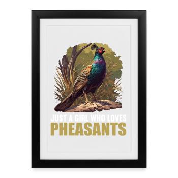 Faisans Faisan - Affiche encadrée (27 × 37 cm) - noir - Devant