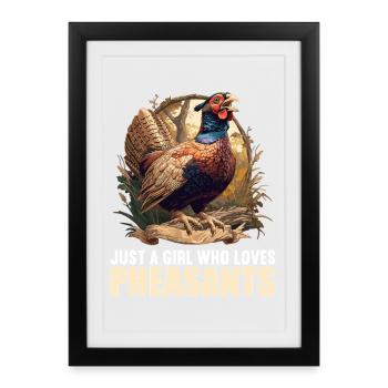 Faisans Faisan - Affiche encadrée (27 × 37 cm) - noir - Devant