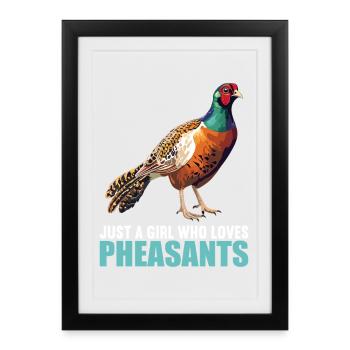 Faisans Faisan - Affiche encadrée (27 × 37 cm) - noir - Devant