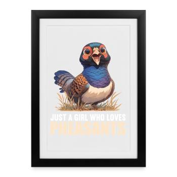 Faisans Faisan - Affiche encadrée (27 × 37 cm) - noir - Devant