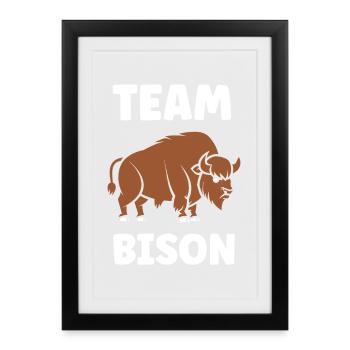 bison - Framed poster (27 × 37 cm) - black - Front