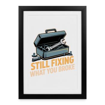 Craftsman Humor - Framed poster (27 × 37 cm) - black - Front