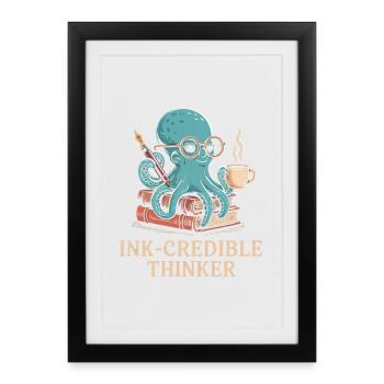 Octopus Humor - Framed poster (27 × 37 cm) - black - Front