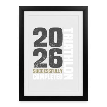 Triathlon 2026 - Framed poster (27 × 37 cm) - black - Front
