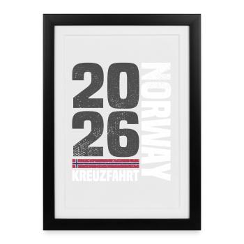 Norway Cruise 2026 - Framed poster (27 × 37 cm) - black - Front
