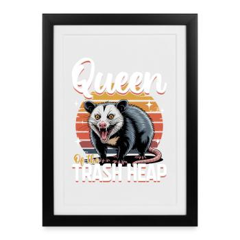 Funny Opossum - Framed poster (27 × 37 cm) - black - Front