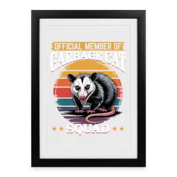 Drôle d’opossum - Affiche encadrée (27 × 37 cm) - noir - Devant