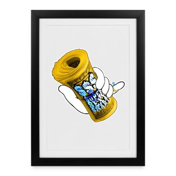 Money - Framed poster (27 × 37 cm) - black - Front