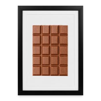 chocolat - Affiche encadrée (27 × 37 cm) - noir - Devant