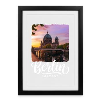Berlin - Affiche encadrée (27 × 37 cm) - noir - Devant