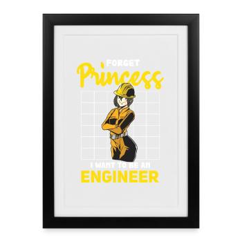 Rêve de planification énergétique d’ingénieur - Affiche encadrée (27 × 37 cm) - noir - Devant