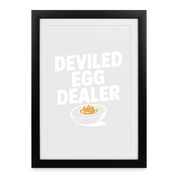 Marchand d’œufs farcis - Affiche encadrée (27 × 37 cm) - noir - Devant