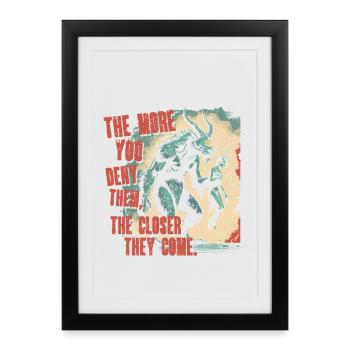 Créatures mythologiques Miniwashitu - Affiche encadrée (27 × 37 cm) - noir - Devant