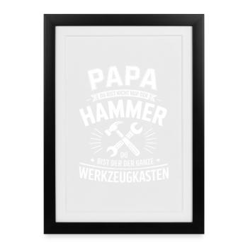 Dad Hammer Toolbox - Framed poster (27 × 37 cm) - black - Front