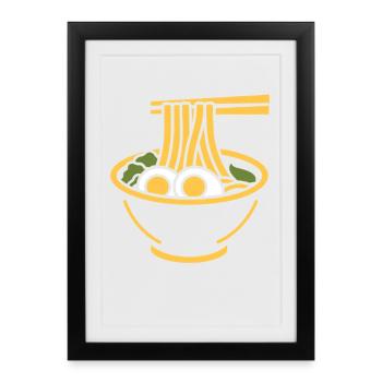 Ramen - Affiche encadrée (27 × 37 cm) - noir - Devant