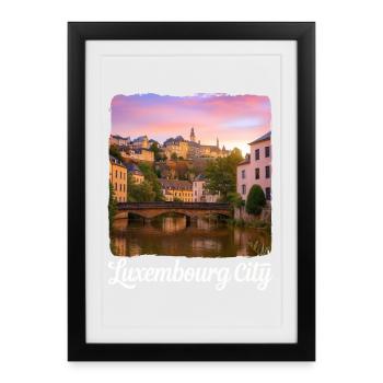 Luxembourg - Framed poster (27 × 37 cm) - black - Front