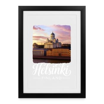 Helsinki Finland - Framed poster (27 × 37 cm) - black - Front