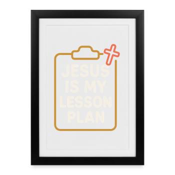 Christian Teacher, Faith-Based - Framed poster (27 × 37 cm) - black - Front