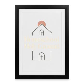 Christian Homeschool-Mother-Faith - Framed poster (27 × 37 cm) - black - Front