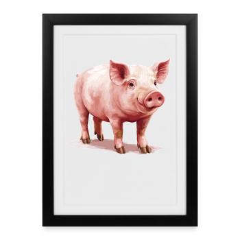Pig Pig - Framed poster (27 × 37 cm) - black - Front