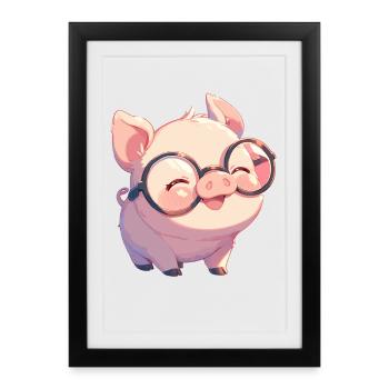 Pig Pig - Framed poster (27 × 37 cm) - black - Front