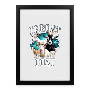 Throat Goat Meme Y2K Bootleg Unwearable - Framed poster (27 × 37 cm) - black - Front