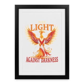 Créatures mythologiques du phénix - Affiche encadrée (27 × 37 cm) - noir - Devant