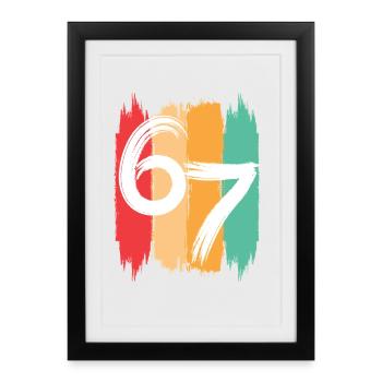 Six Seven Kids Meme 6 7 - Framed poster (27 × 37 cm) - black - Front