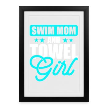 Natation Sports nautiques Float Gifts - Affiche encadrée (27 × 37 cm) - noir - Devant