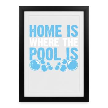 Natation Sports nautiques Float Gifts - Affiche encadrée (27 × 37 cm) - noir - Devant