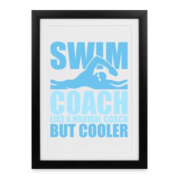 Natation Sports nautiques Float Gifts - Affiche encadrée (27 × 37 cm) - noir - Devant