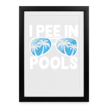 Swimming Water Sports Float Gifts - Framed poster (27 × 37 cm) - black - Front