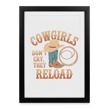 Humour des filles occidentales - Affiche encadrée (27 × 37 cm) - noir - Devant