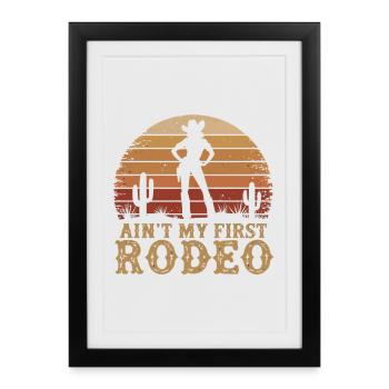 Western Vintage - Affiche encadrée (27 × 37 cm) - noir - Devant