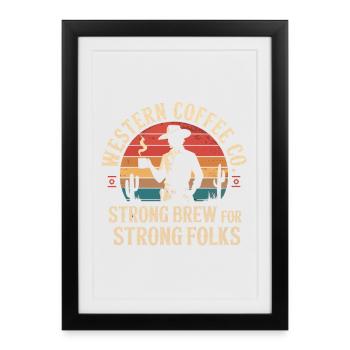 Western Coffee - Framed poster (27 × 37 cm) - black - Front